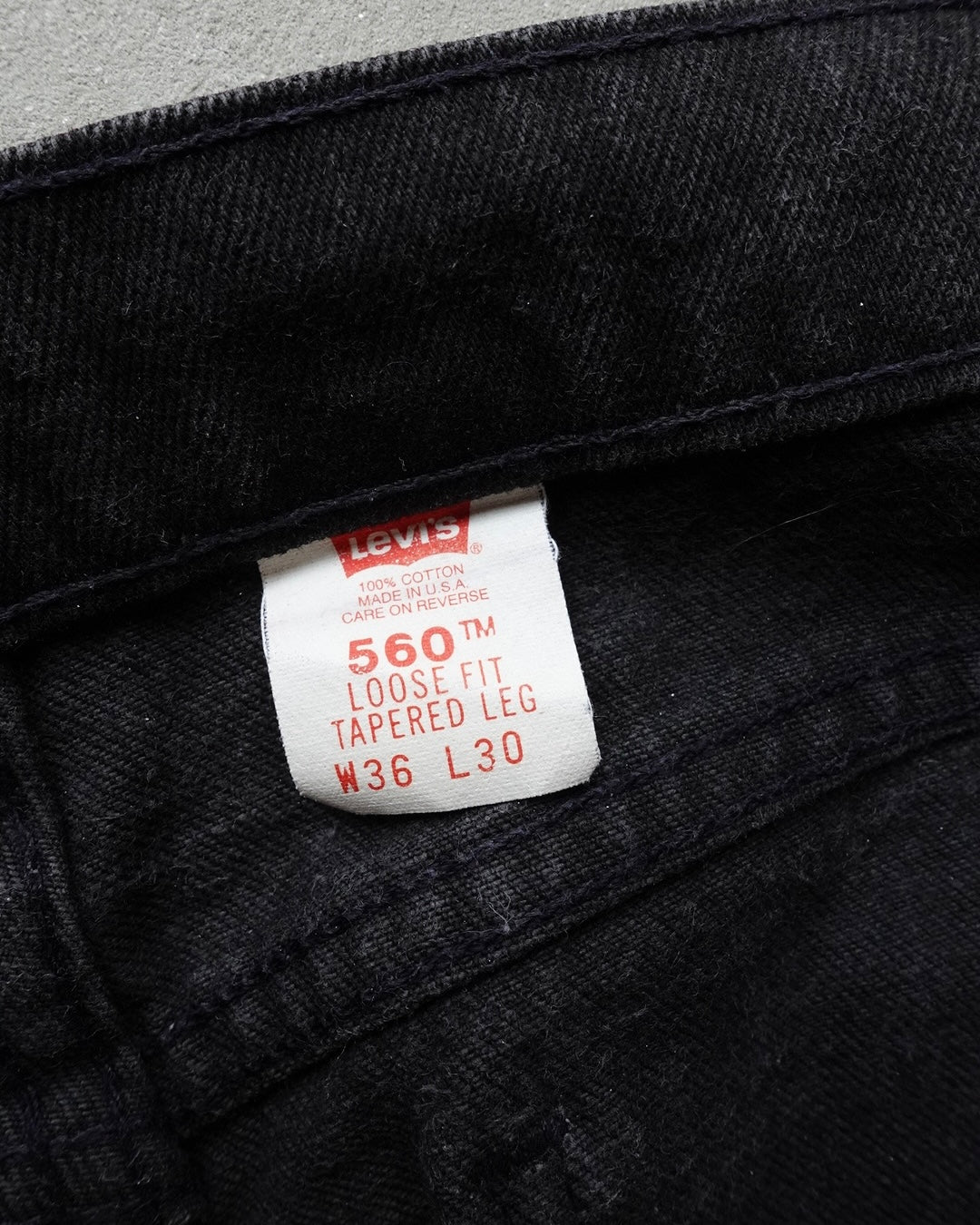 90s Levi's 560 Black Denim