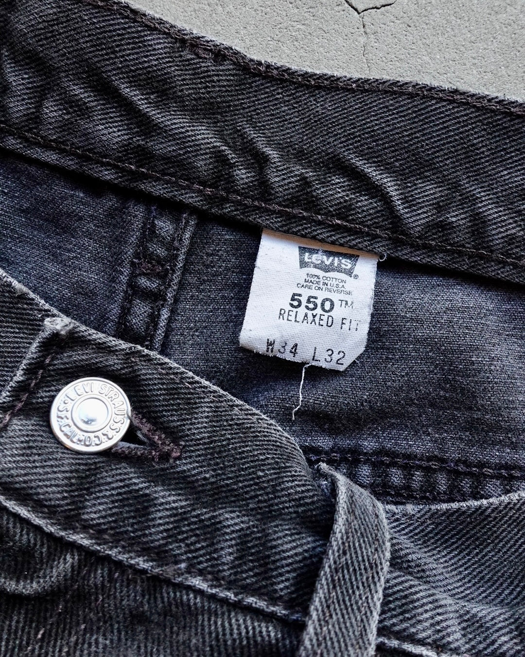 90s Levi's 550 Black Denim
