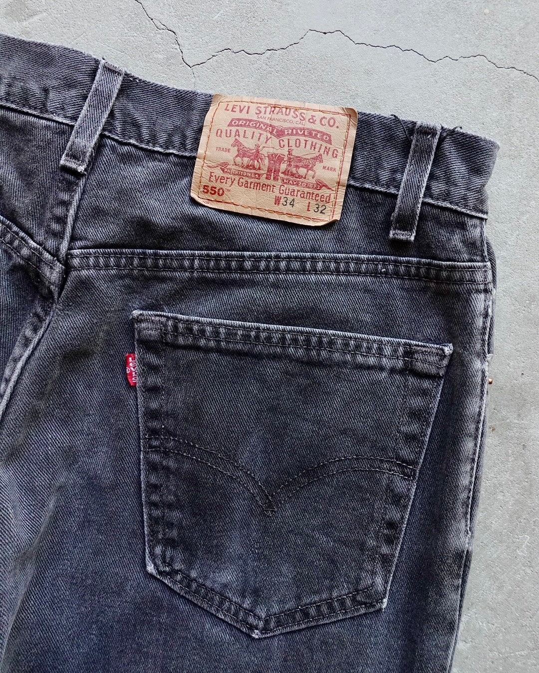 90s Levi's 550 Black Denim