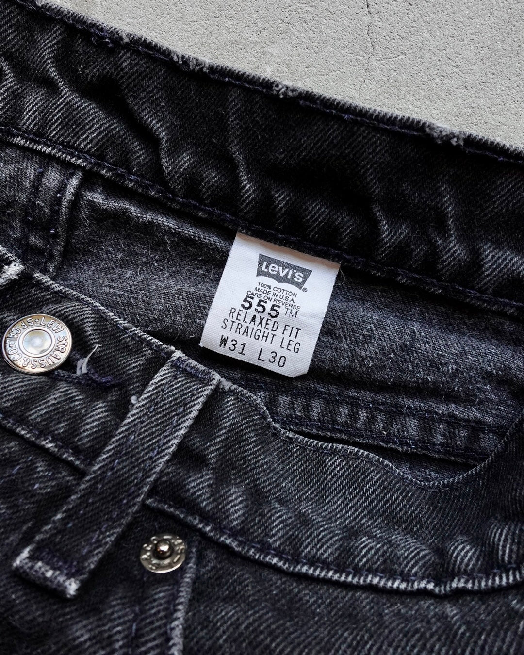 90s Levi's 555 Black Denim