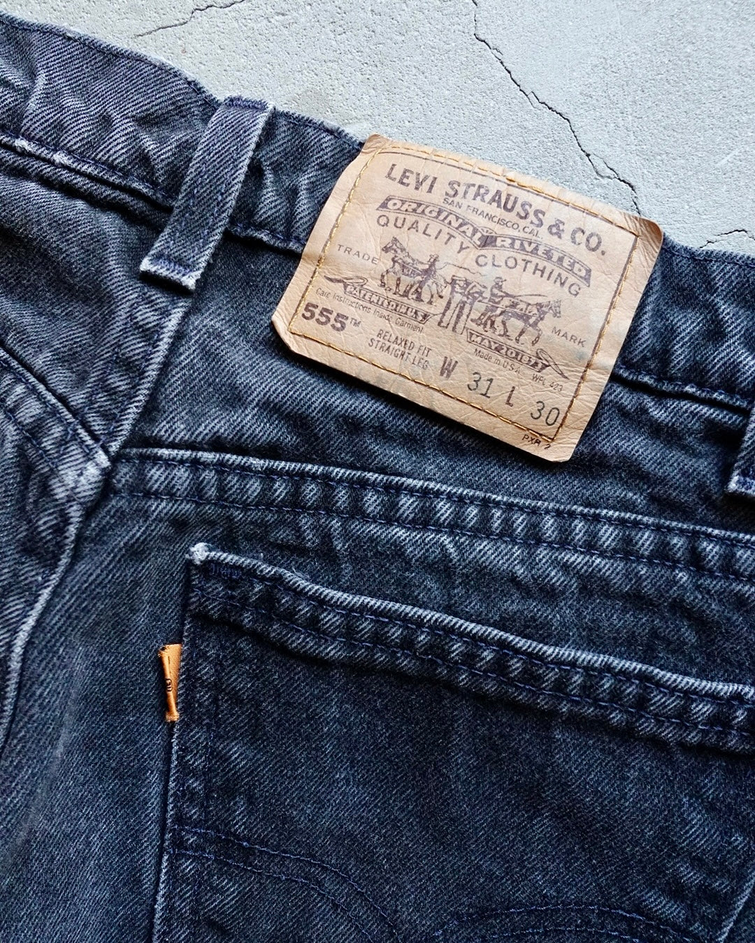 90s Levi's 555 Black Denim