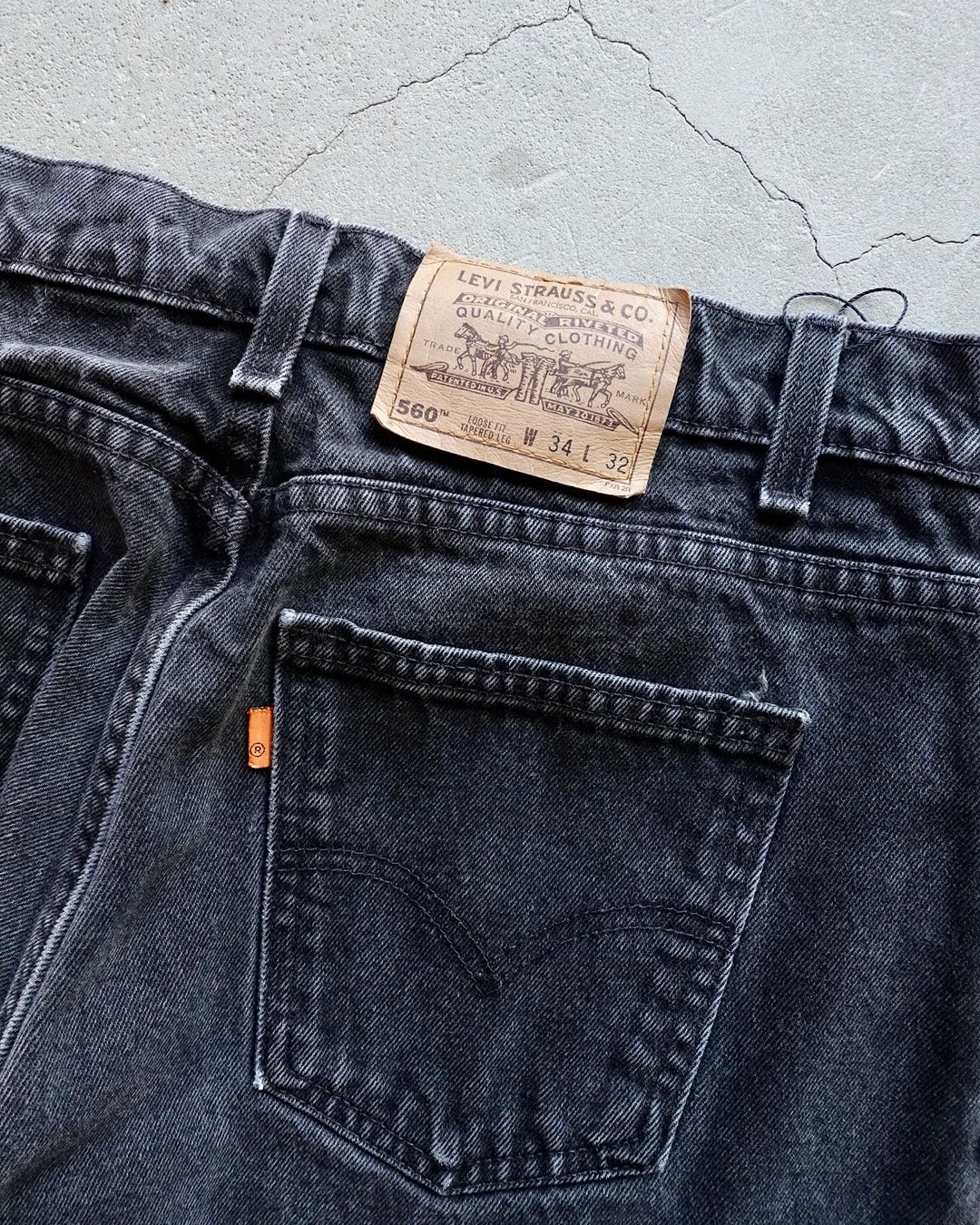 90s Levi's 560 Black Denim