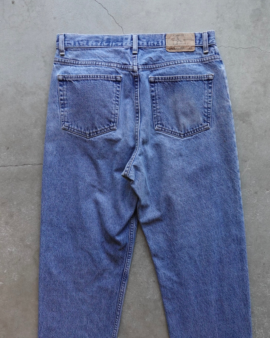 90s Eddie Bauer Blue Denim Classic-fit Pants Made in Mexico