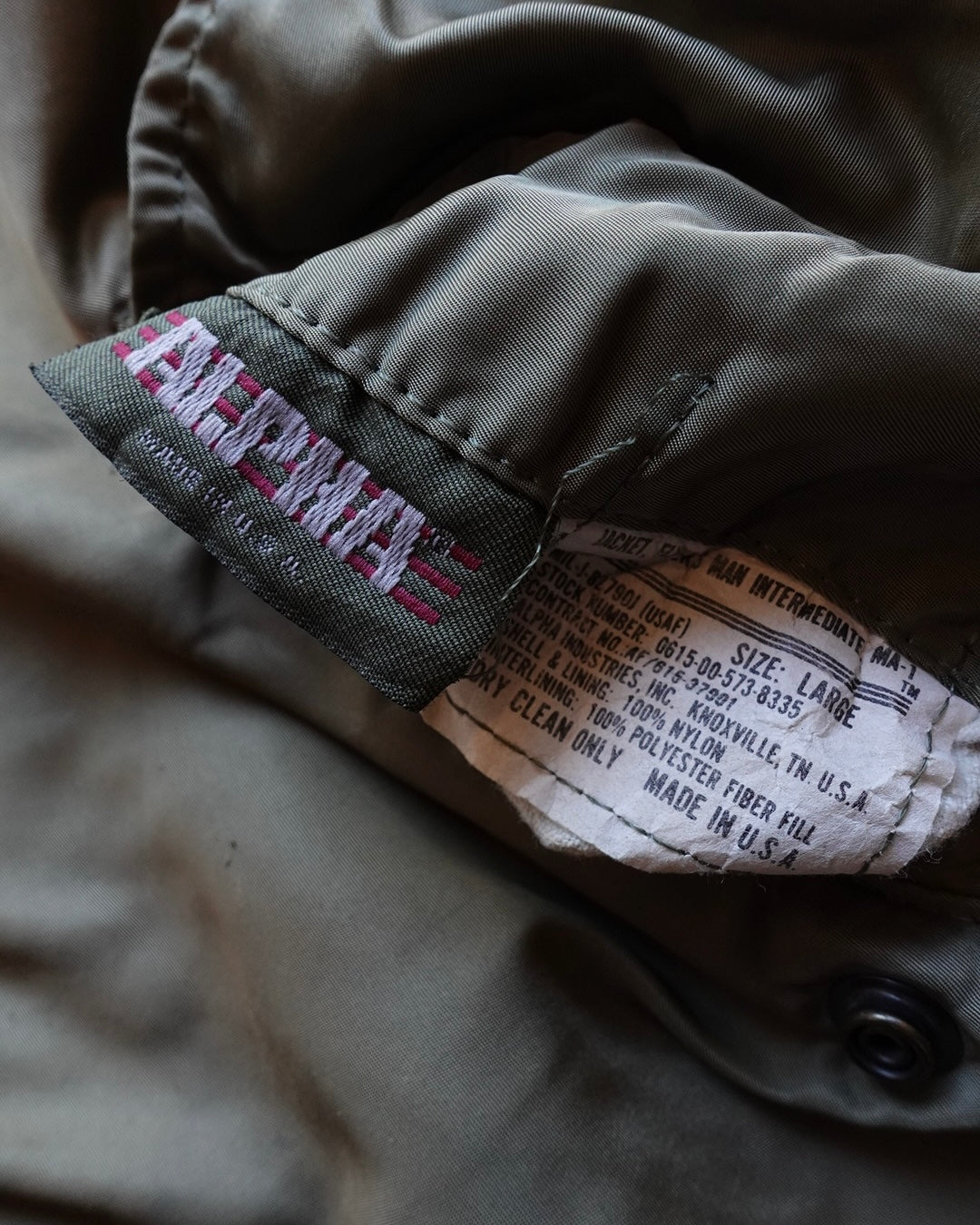 80s ALPHA MA-1 Jacket Made in USA