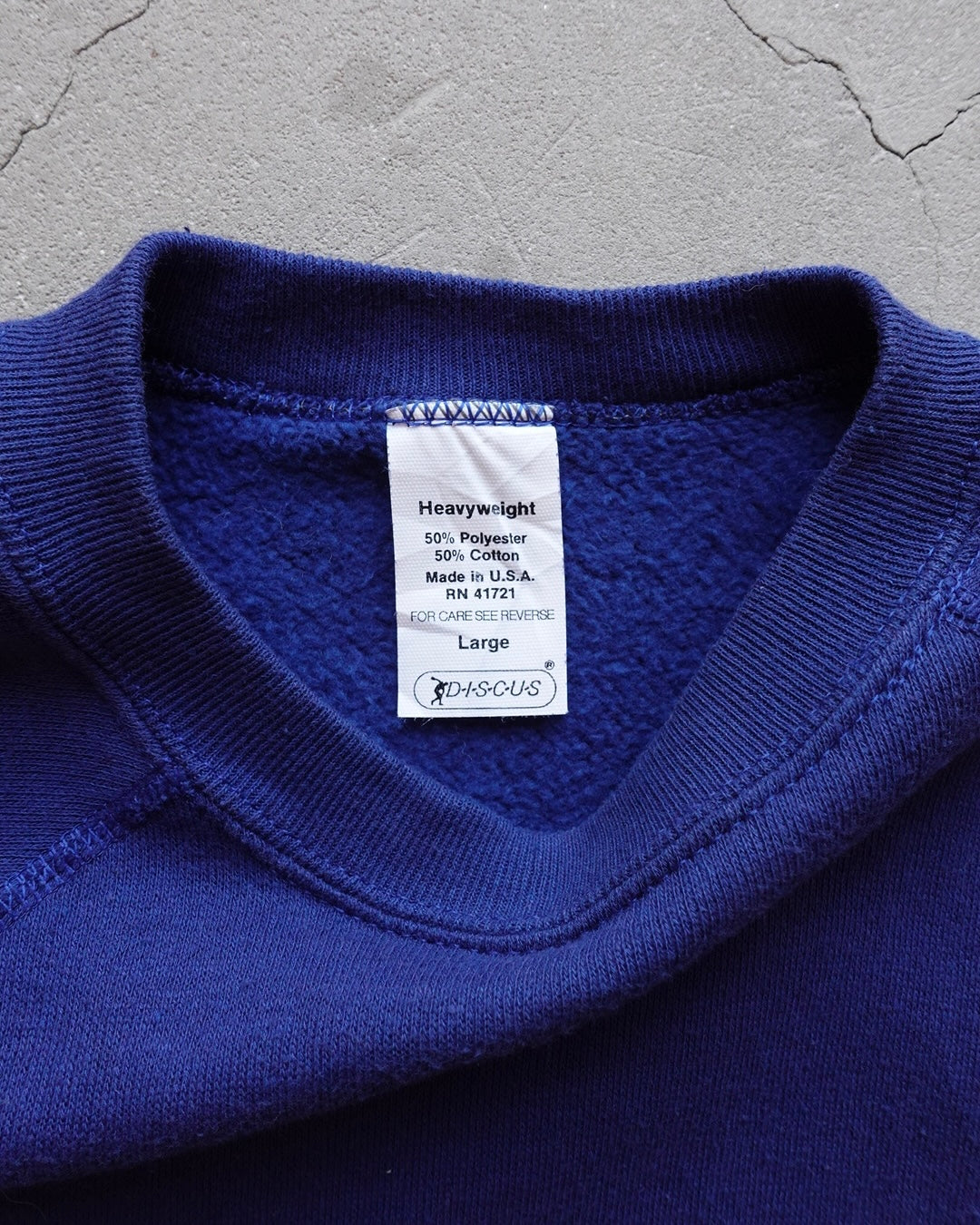 90s DISCUS ATHLETIC Crewneck Sweat - Navy