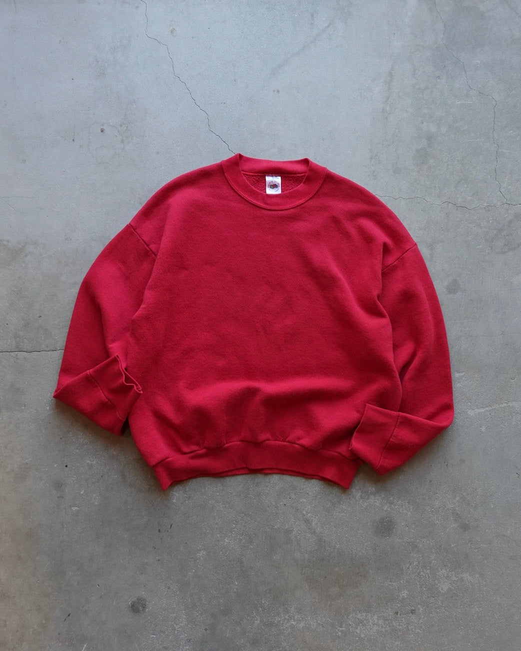90s Fruit of the Loom Crewneck Sweat - Red