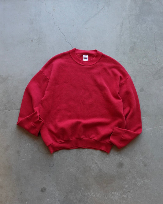 90s Fruit of the Loom Crewneck Sweat - Red