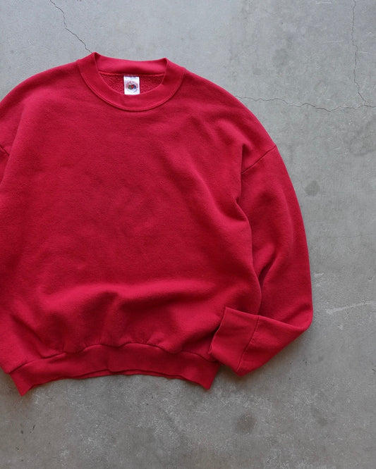 90s Fruit of the Loom Crewneck Sweat - Red