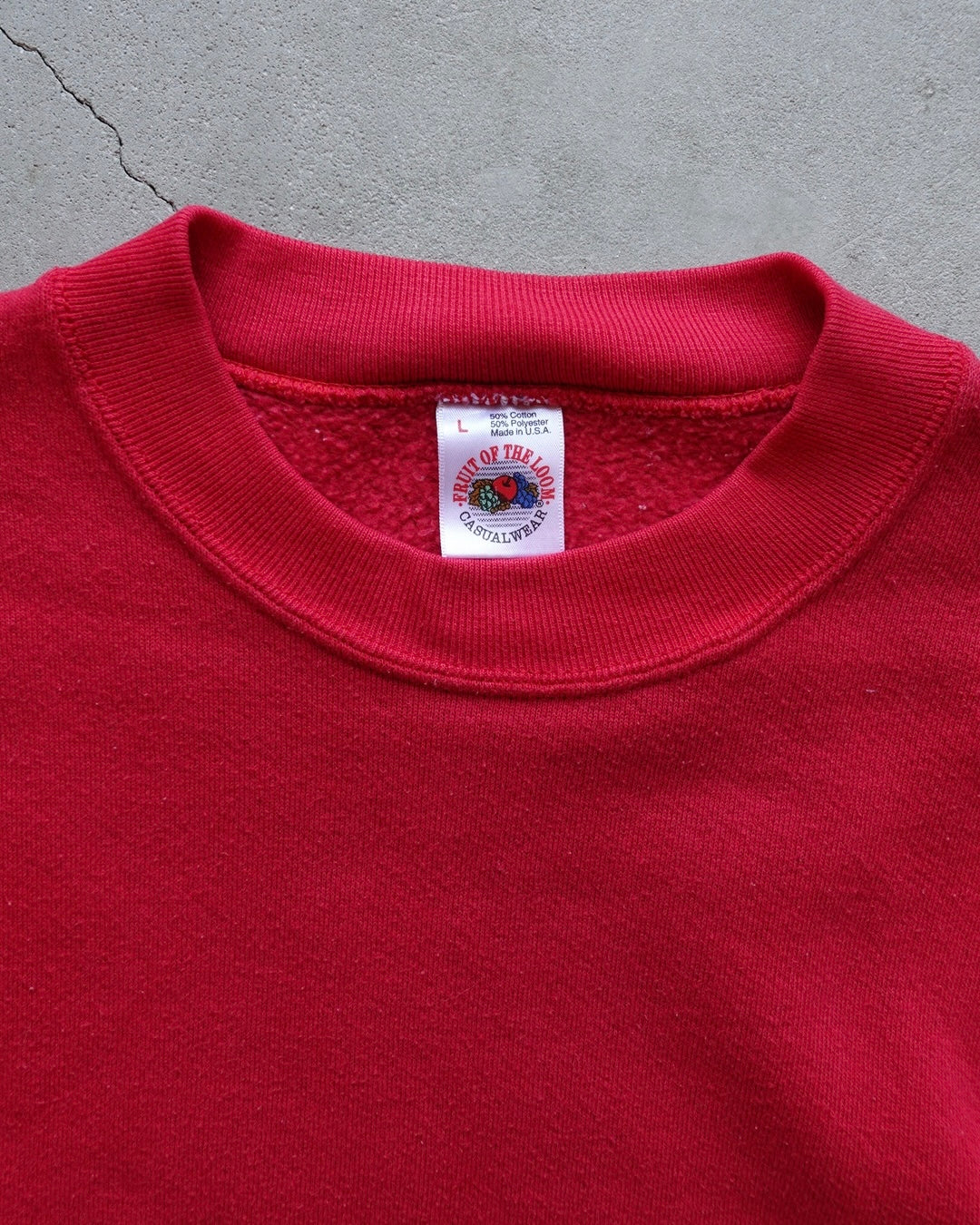 90s Fruit of the Loom Crewneck Sweat - Red