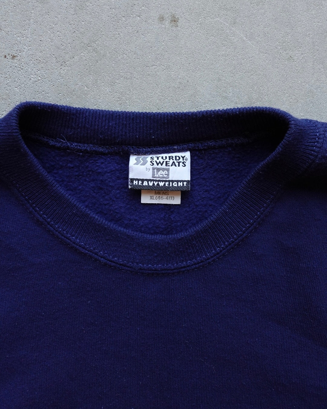 90s Lee "STURDY SWEATS" Crewneck Sweat - Navy