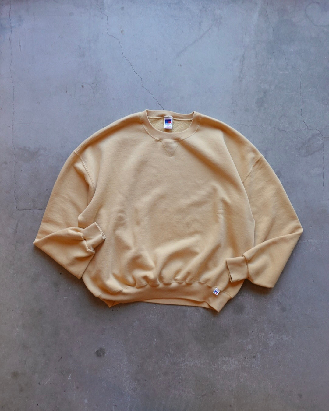 90s Russell Athletic Crewneck Sweat - Pale Yellow