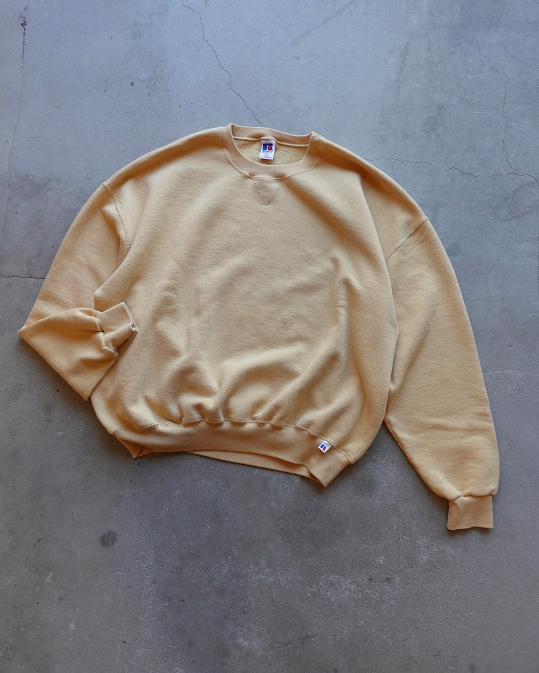 90s Russell Athletic Crewneck Sweat - Pale Yellow