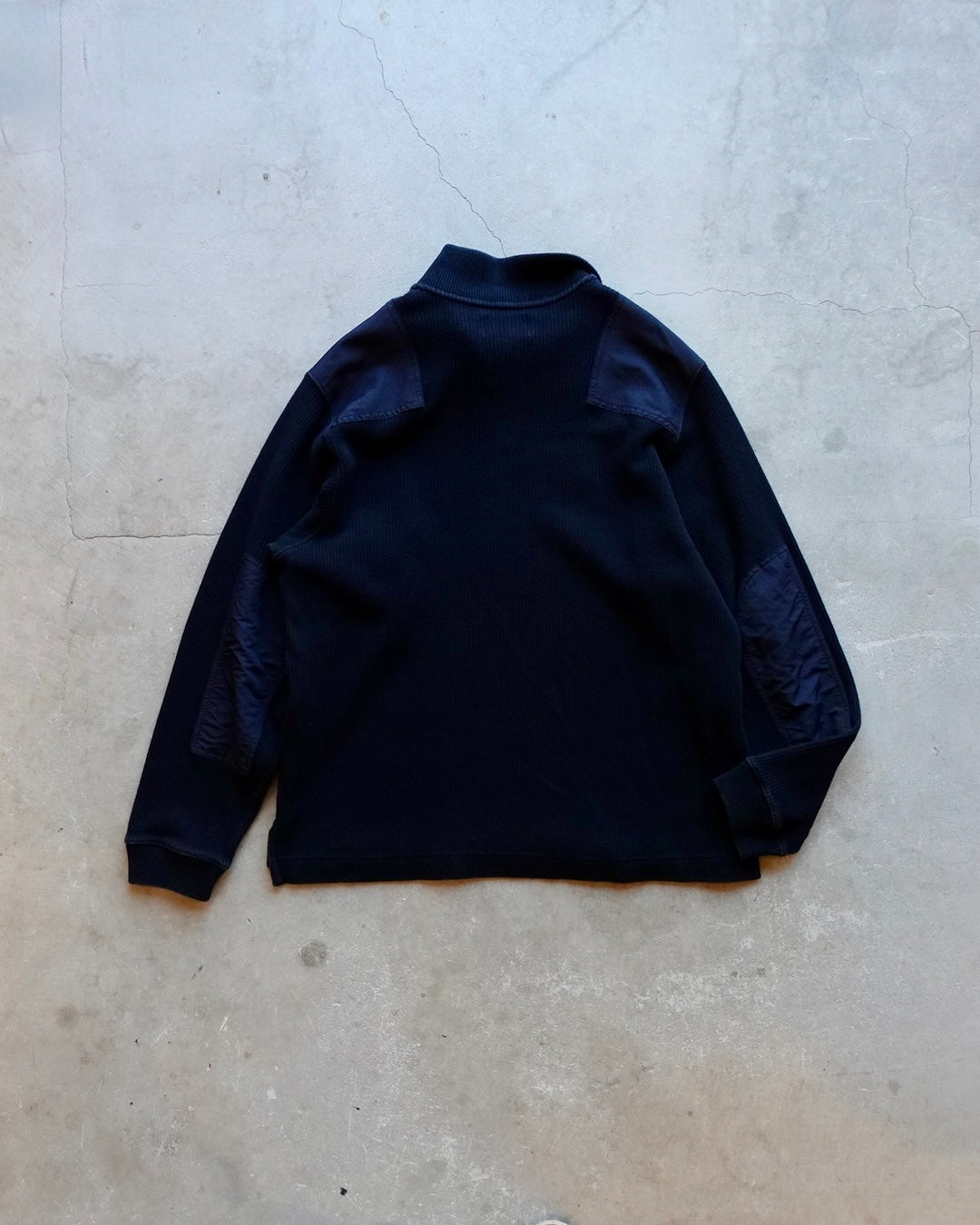 90s-00s Eddie Bauer Half Zip Cotton Knit - Black