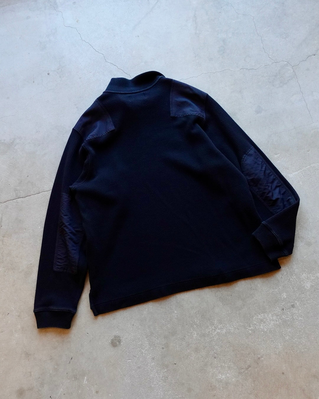 90s-00s Eddie Bauer Half Zip Cotton Knit - Black