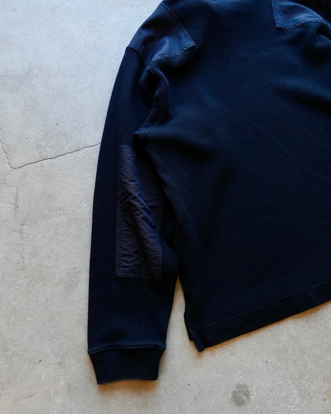 90s-00s Eddie Bauer Half Zip Cotton Knit - Black