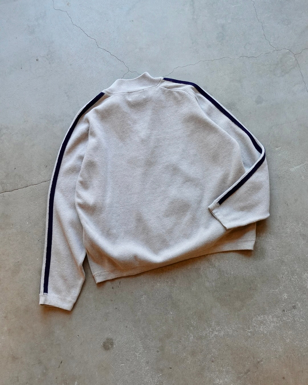 90s-00s Eddie Bauer Euro Line Half Zip Cotton Knit - Gray