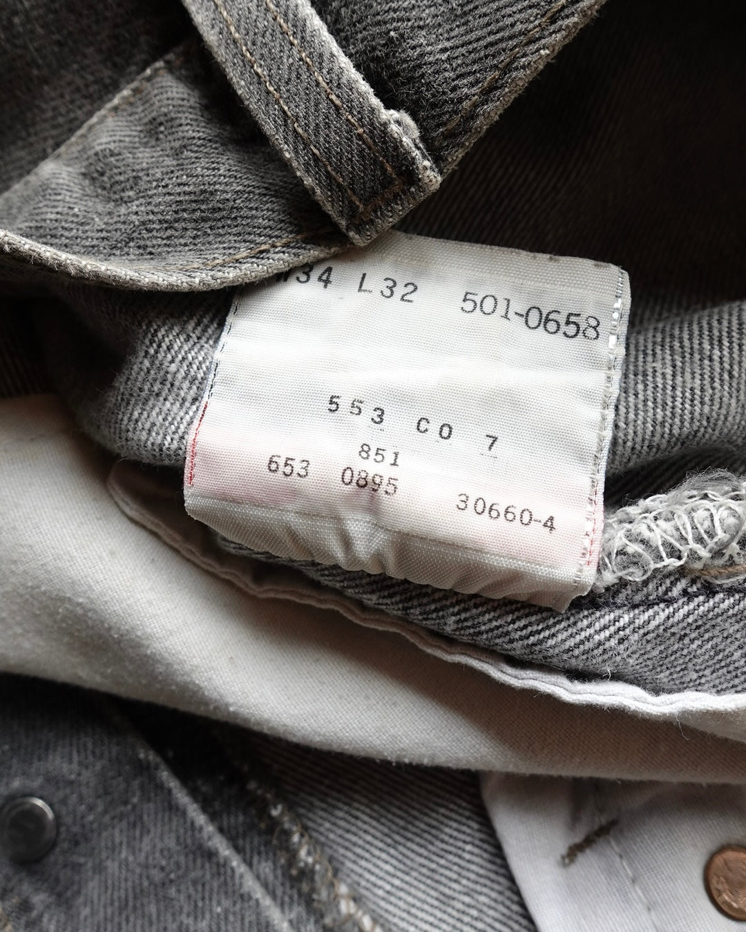 90s Levi's 501 Black Denim Jeans