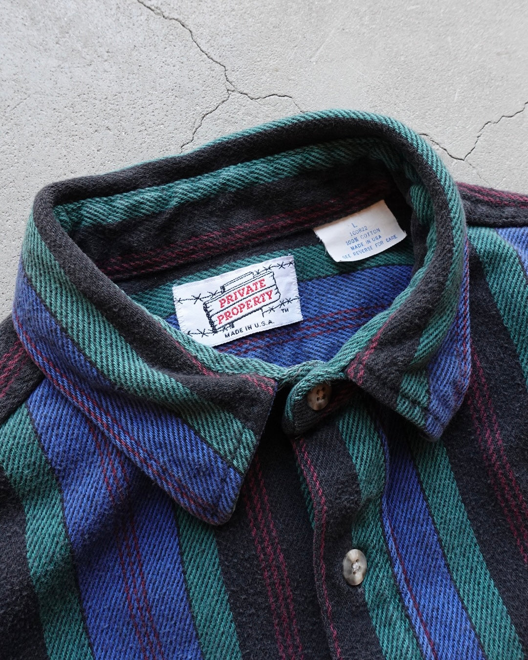 90s Private Property Heavy Flannel Shirt