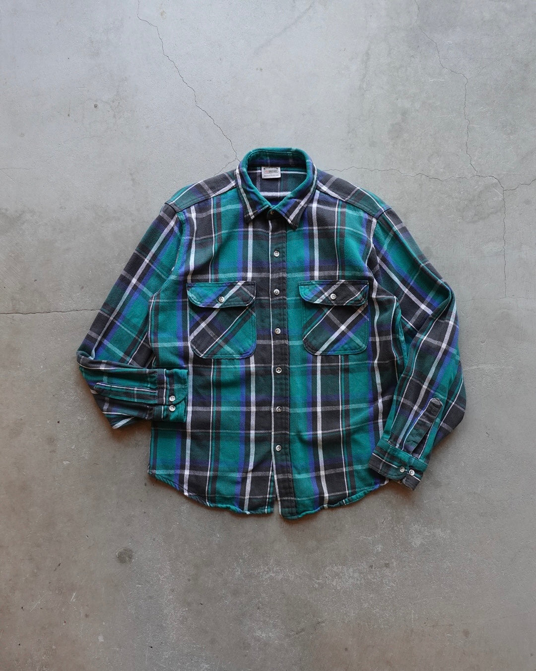 90s FIVE BROTHER Heavy Flannel Shirt