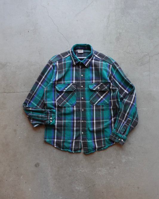 90s FIVE BROTHER Heavy Flannel Shirt