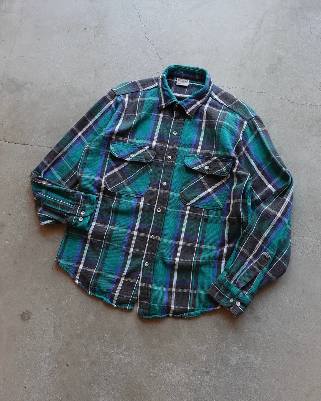 90s FIVE BROTHER Heavy Flannel Shirt