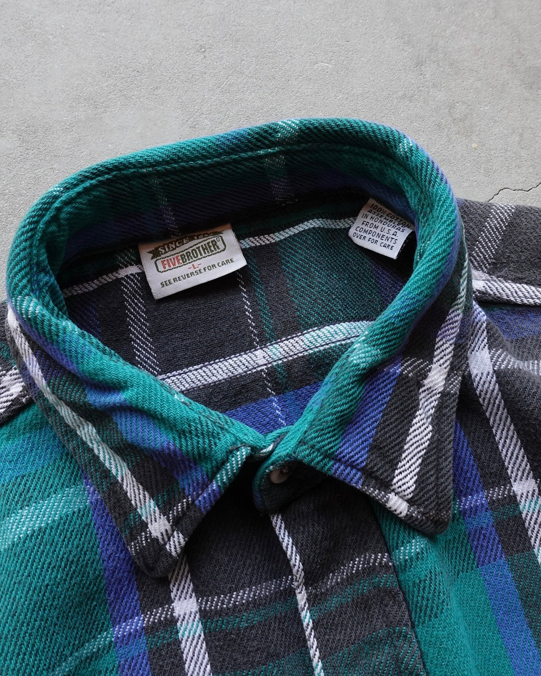 90s FIVE BROTHER Heavy Flannel Shirt