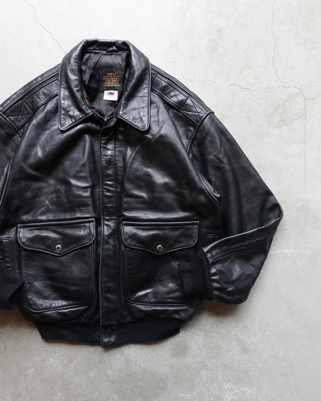 AVIREX / Type A-2 Leather Flight Jacket  / Made in USA