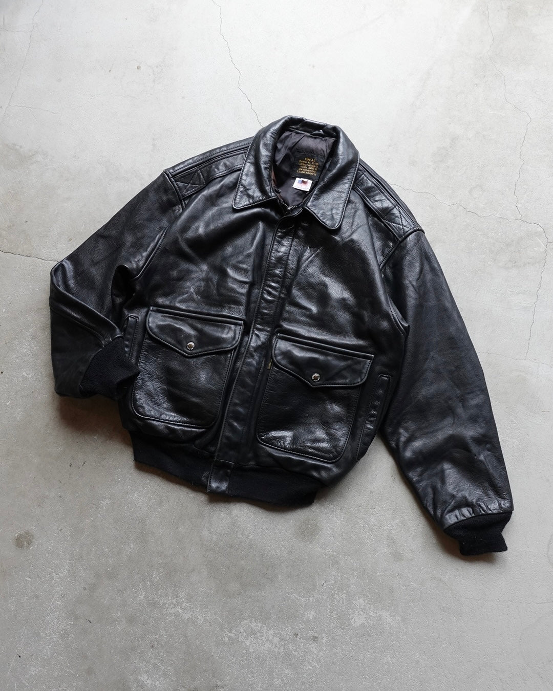 AVIREX / Type A-2 Leather Flight Jacket  / Made in USA