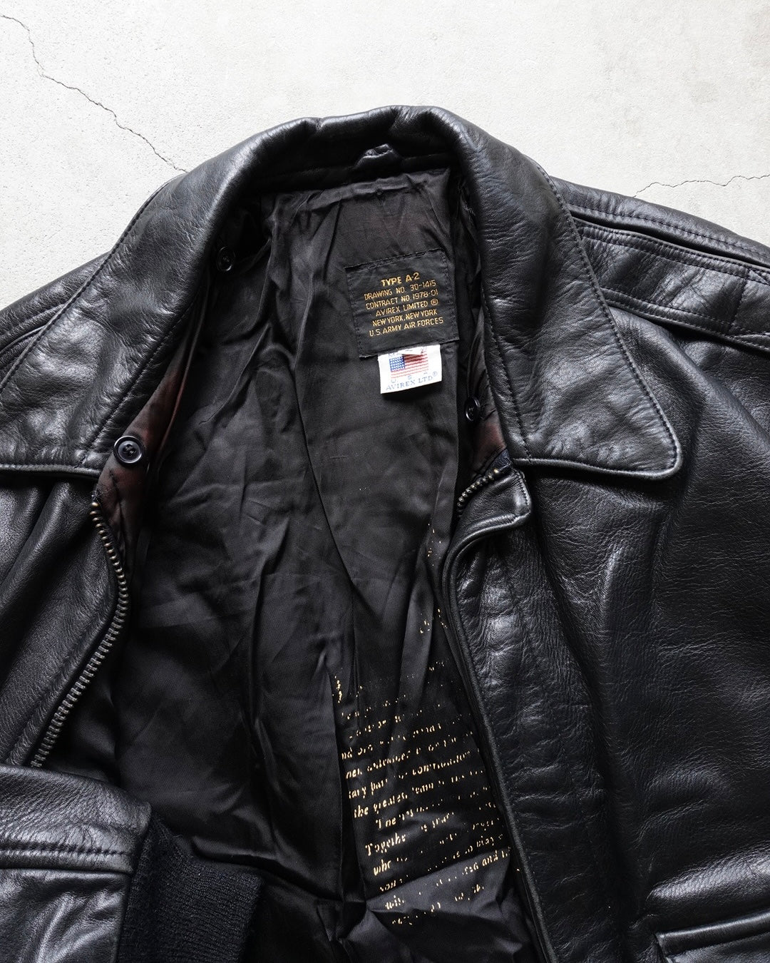 AVIREX / Type A-2 Leather Flight Jacket  / Made in USA