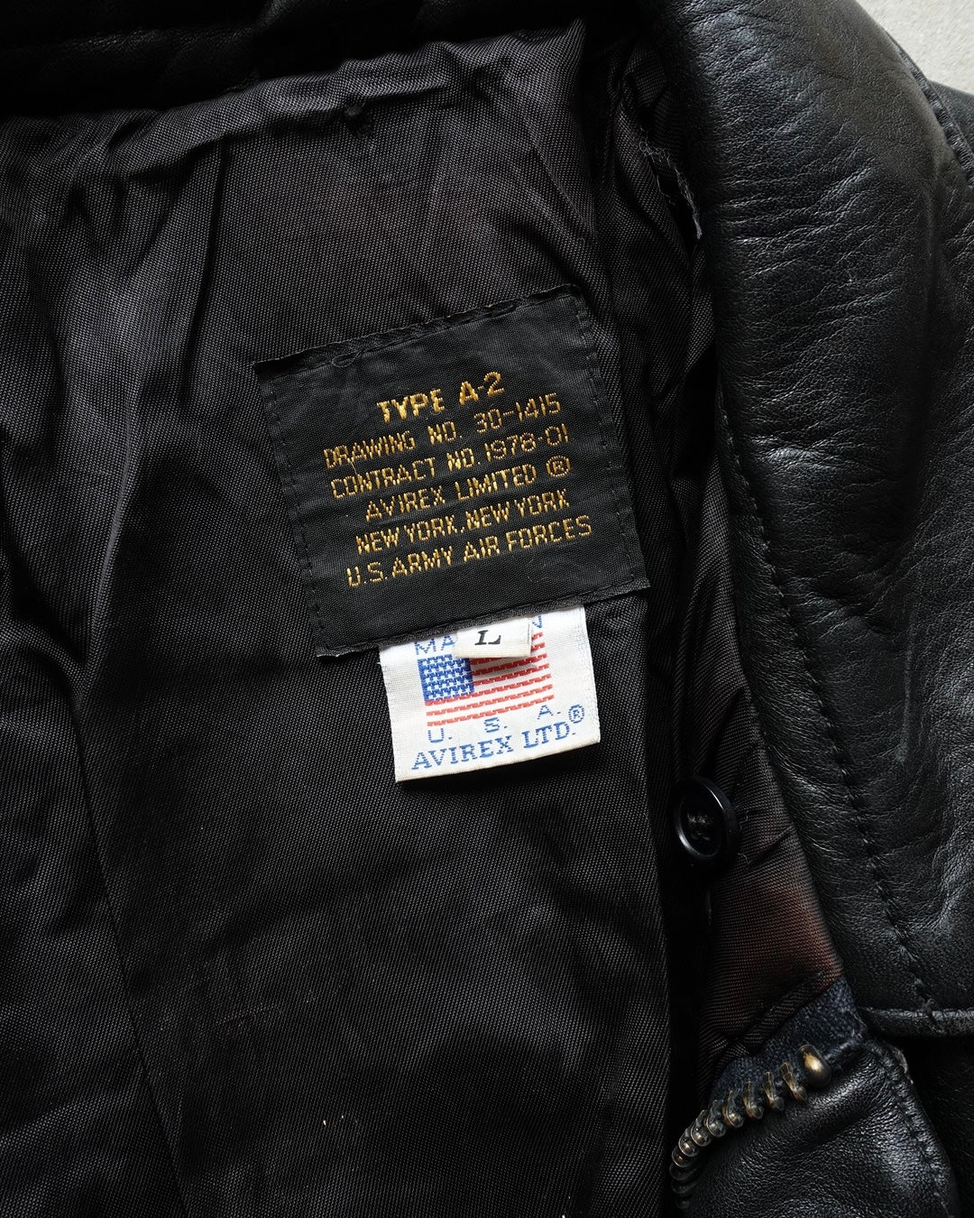 AVIREX / Type A-2 Leather Flight Jacket  / Made in USA