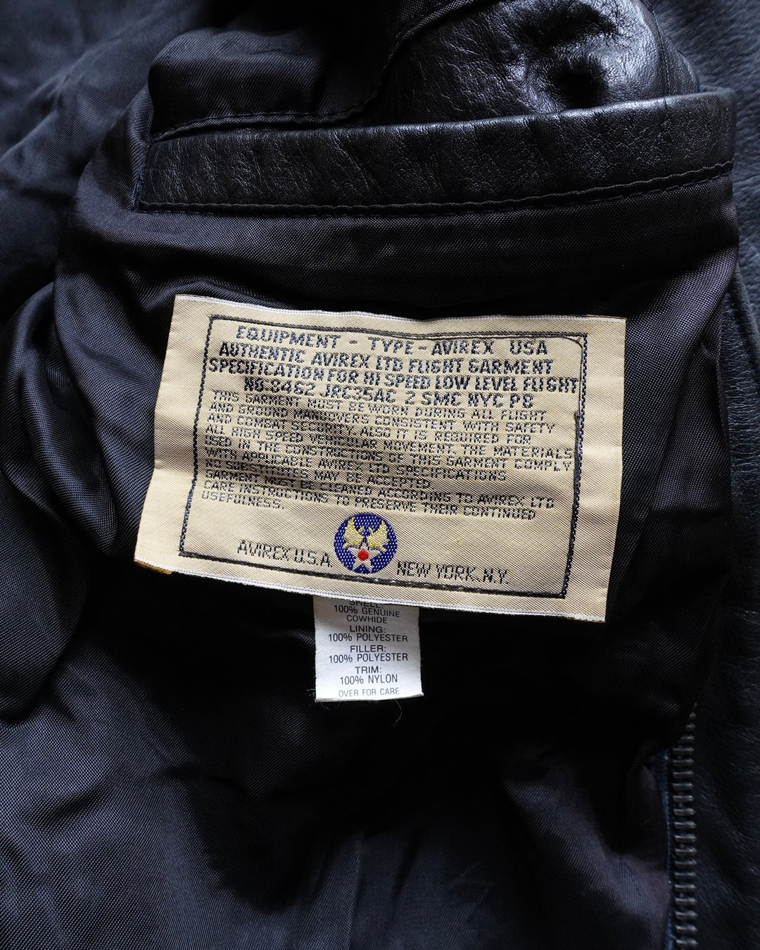 AVIREX / Type A-2 Leather Flight Jacket  / Made in USA