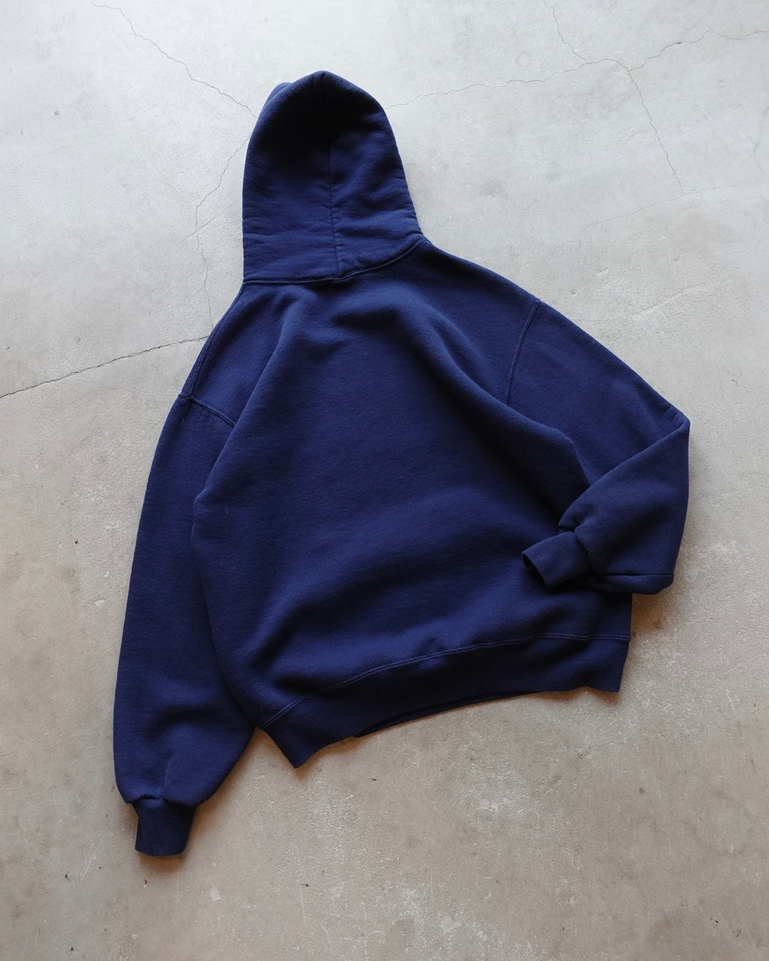 90s Russell Athletic Plain Hoodie Navy / Made in USA