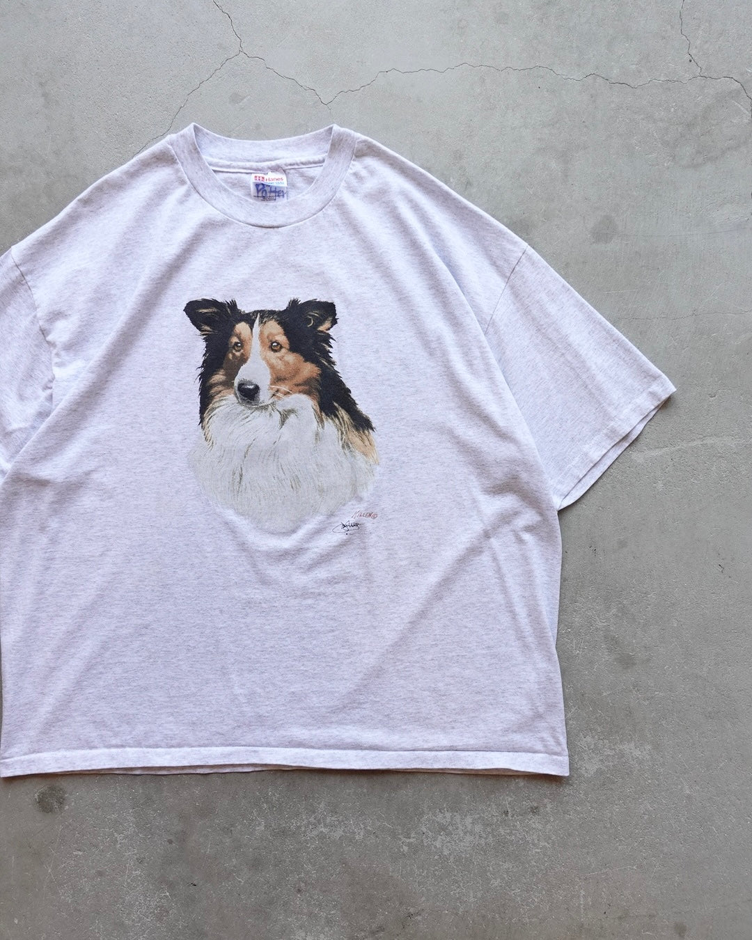 90s Sheepdog Illustration Vintage T-Shirt / Made in USA