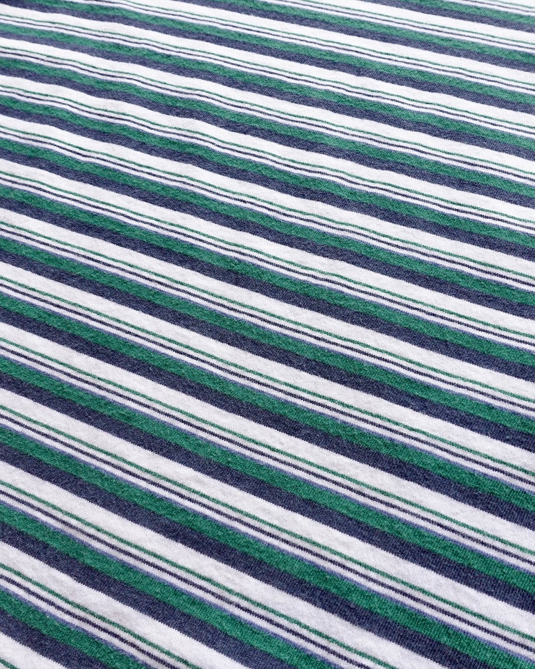 90s BASIC EDITIONS Border T-Shirt Green / Navy / White