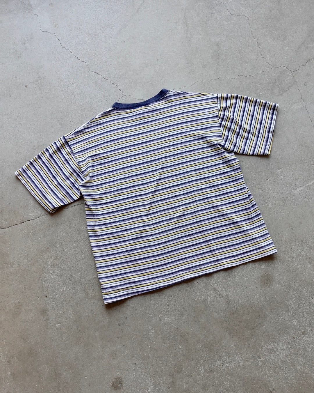 90s Bale Dyed Originals Border T-Shirt / Made in USA
