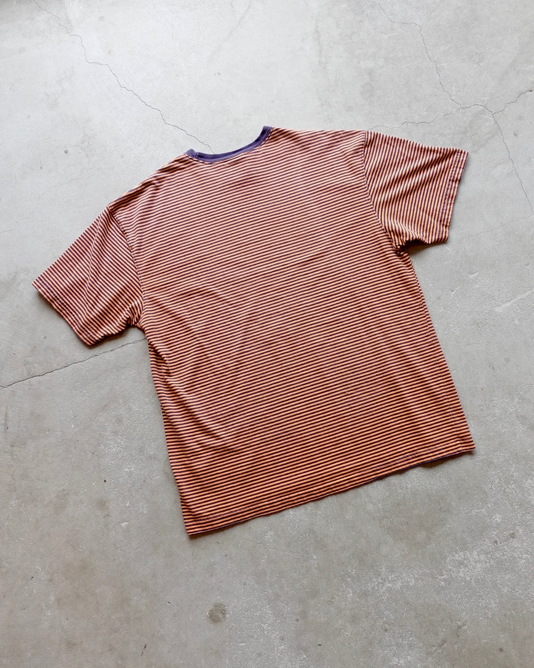 90s GAP Border T-Shirt Orange / Navy