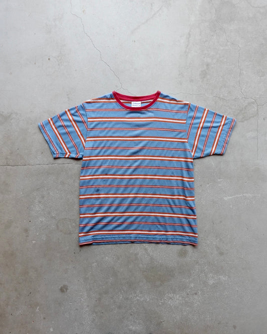 90s WALLA WALLA SPORT Border T-Shirt Orange / Blue