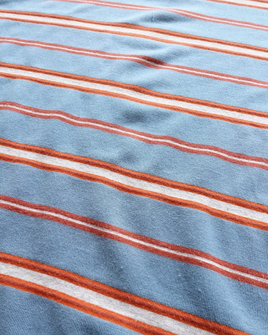 90s WALLA WALLA SPORT Border T-Shirt Orange / Blue