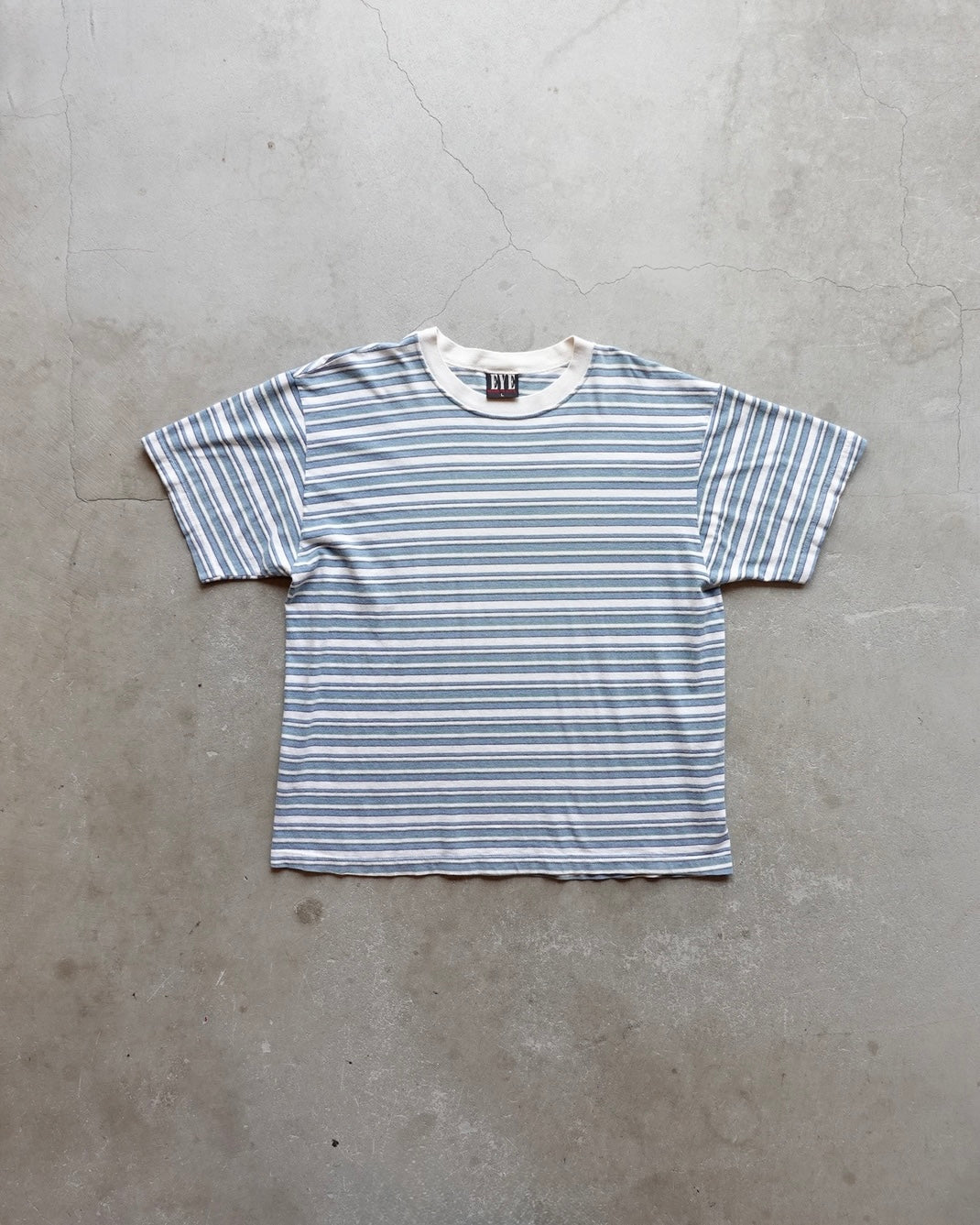 90s EYE Border T-Shirt / Made in USA