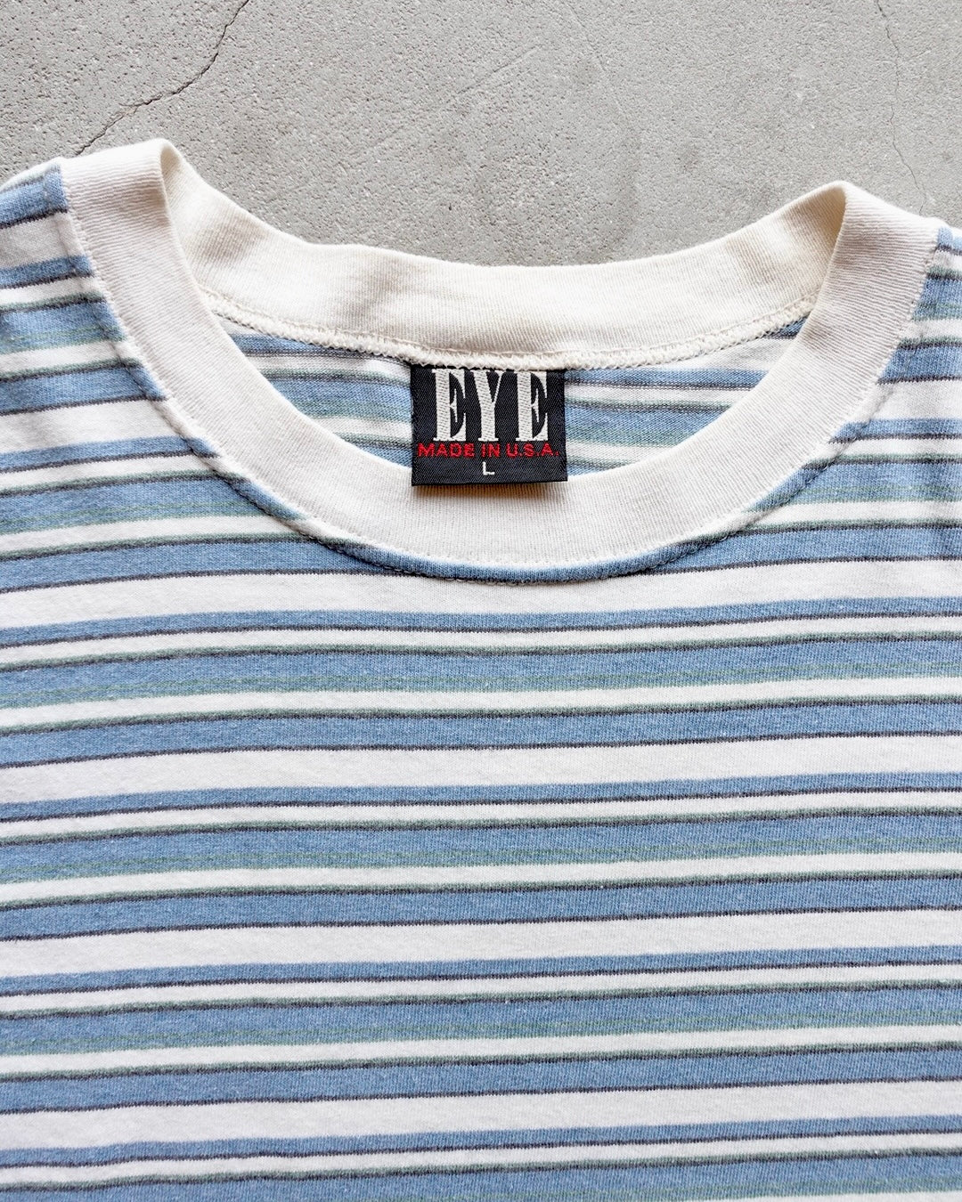 90s EYE Border T-Shirt / Made in USA