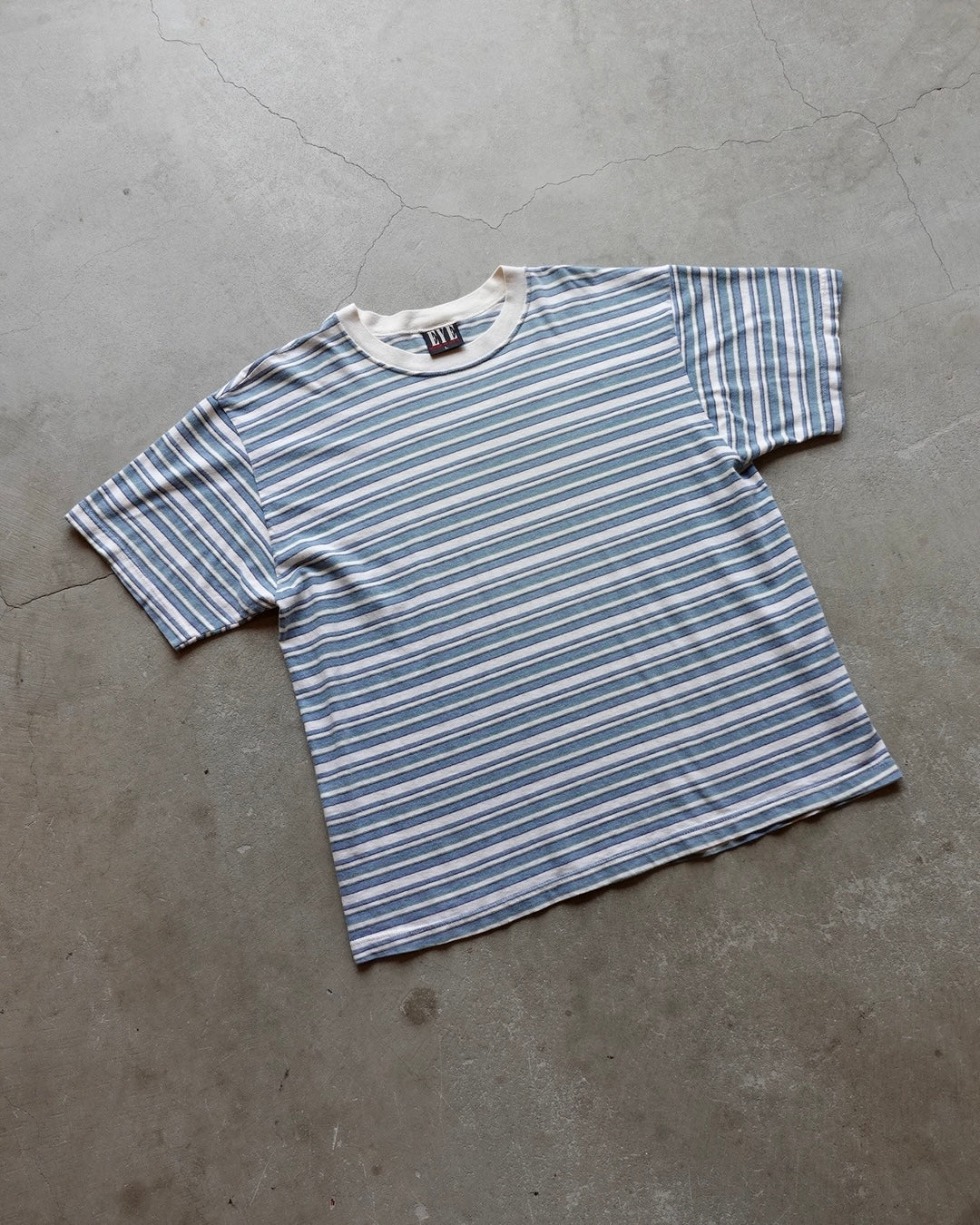 90s EYE Border T-Shirt / Made in USA