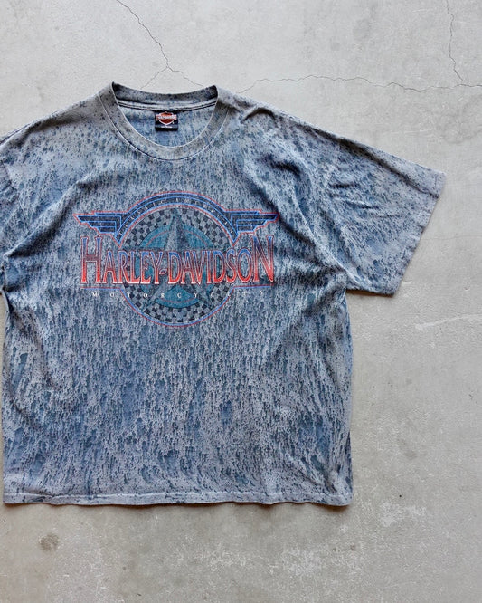 Harley-Davidson Dripping Print T-Shirt / Made in USA