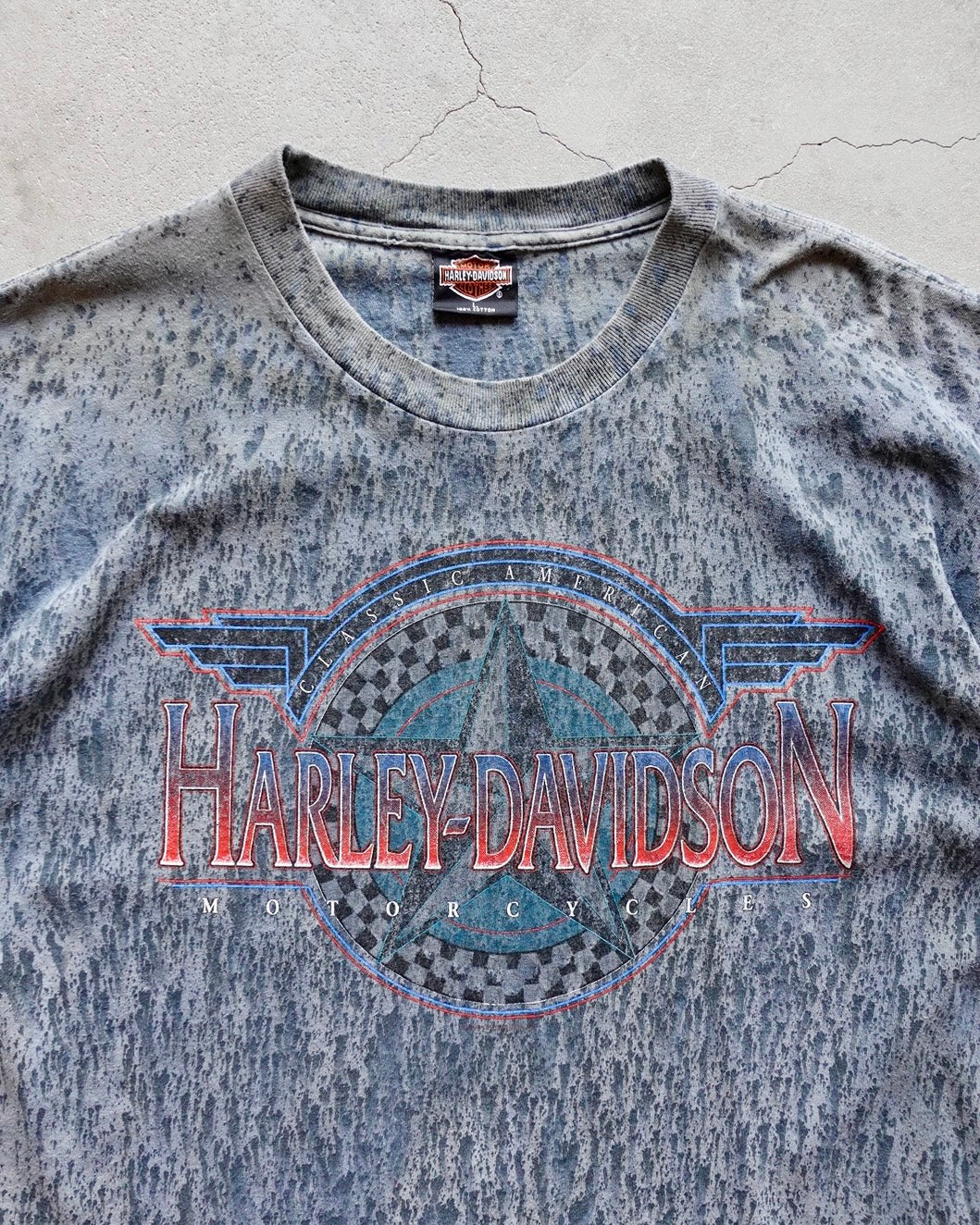 Harley-Davidson Dripping Print T-Shirt / Made in USA