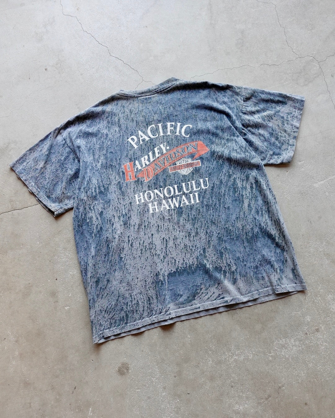 Harley-Davidson Dripping Print T-Shirt / Made in USA