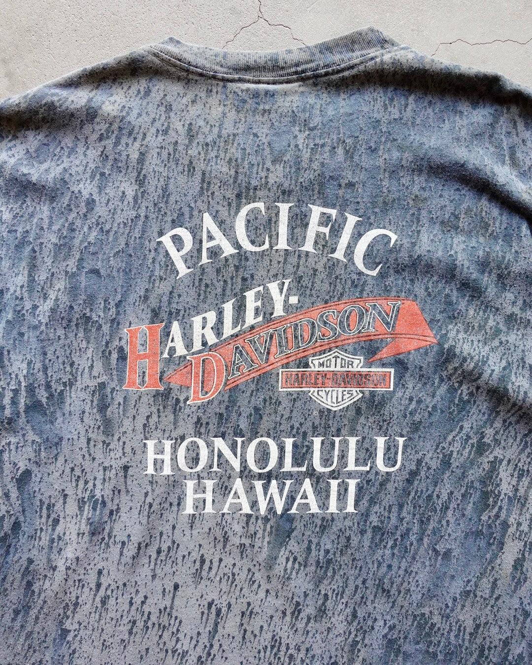 Harley-Davidson Dripping Print T-Shirt / Made in USA