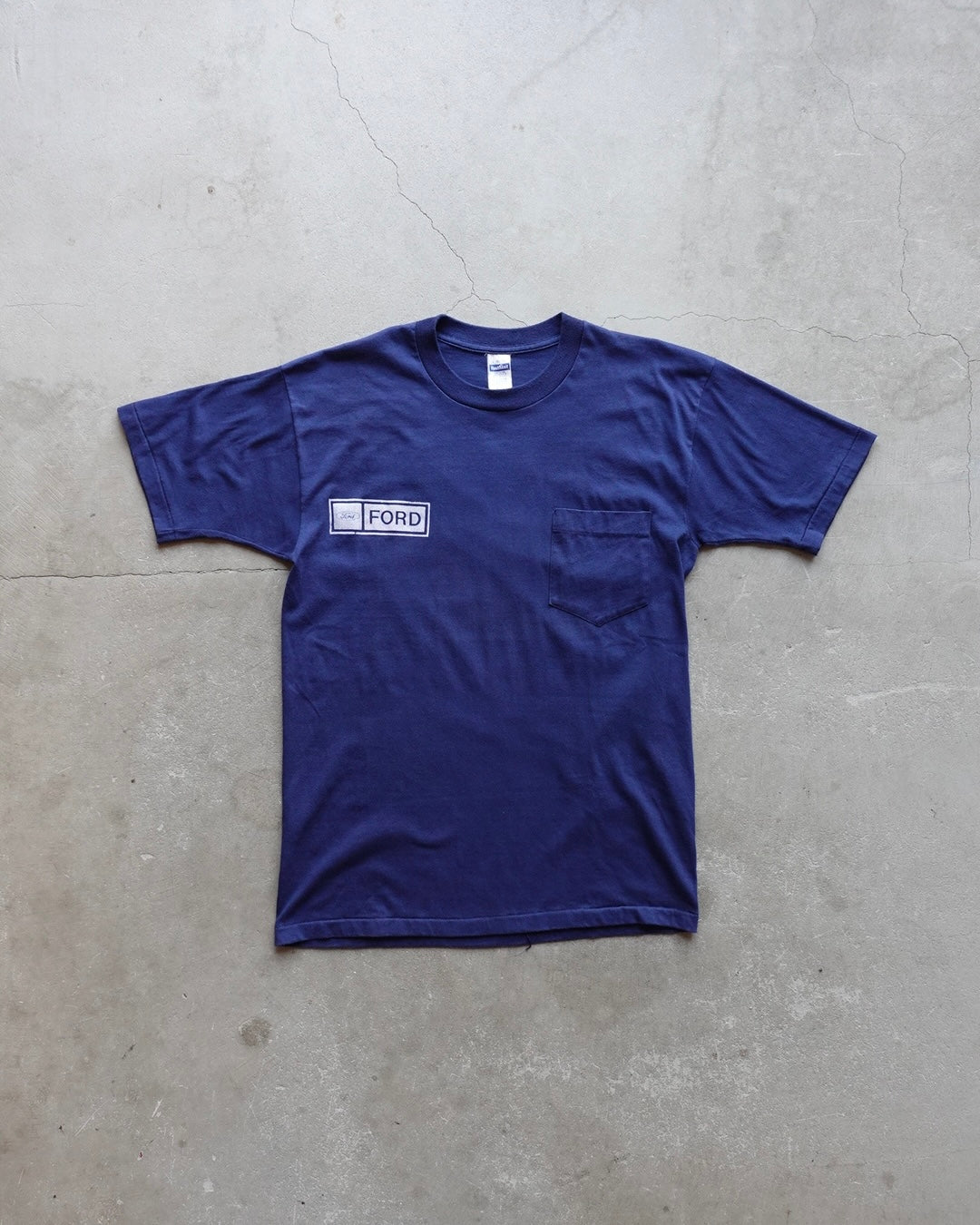 70s-80s FORD Pocket T-Shirt Navy / Made in USA