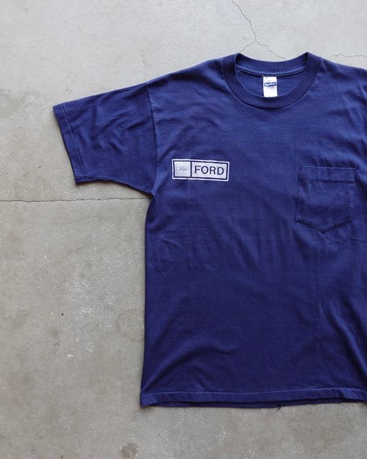 70s-80s FORD Pocket T-Shirt Navy / Made in USA
