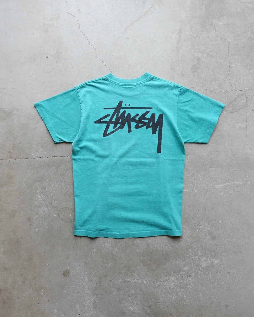 90s Stussy T-Shirt Tiffany Blue / Made in USA