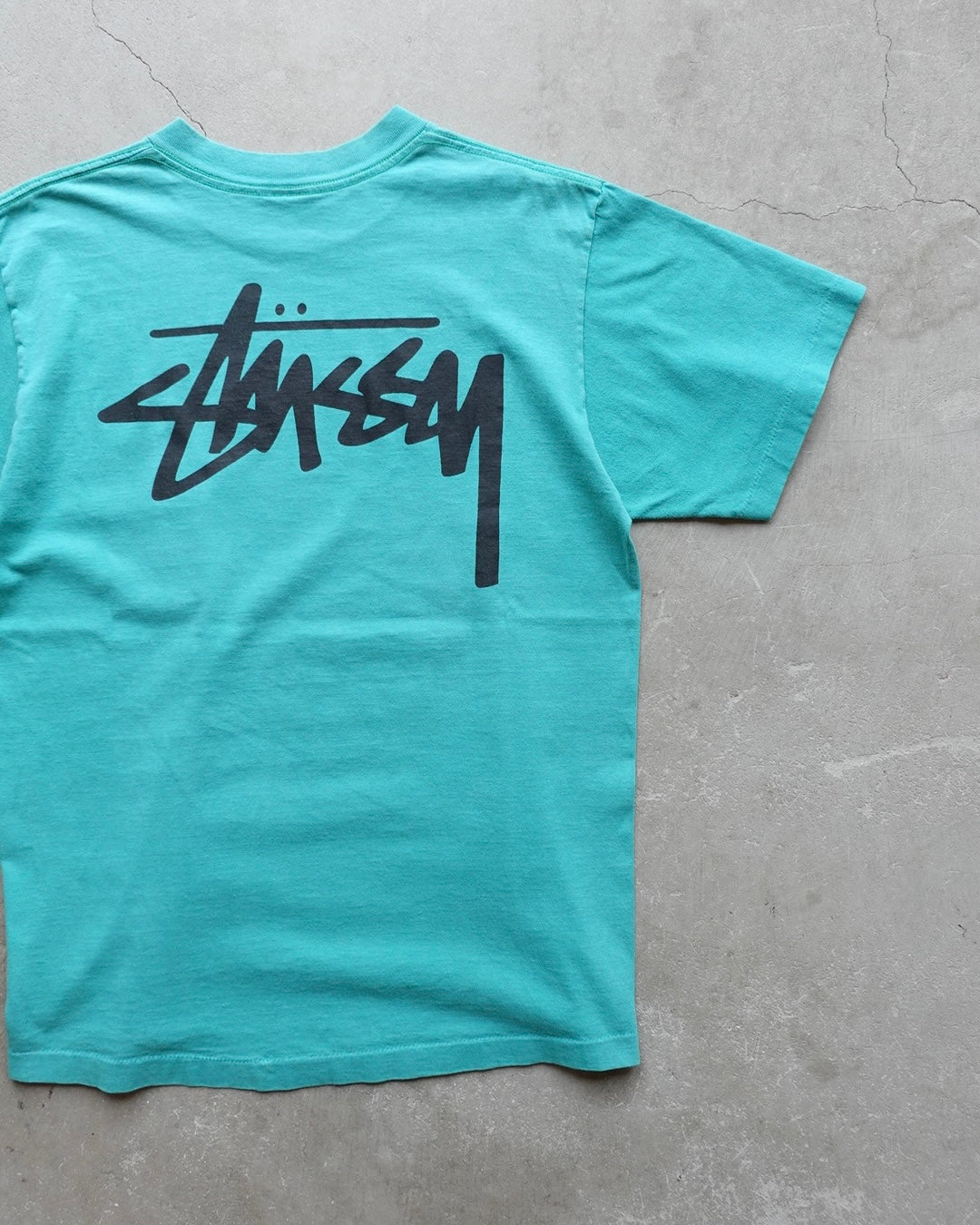 90s Stussy T-Shirt Tiffany Blue / Made in USA
