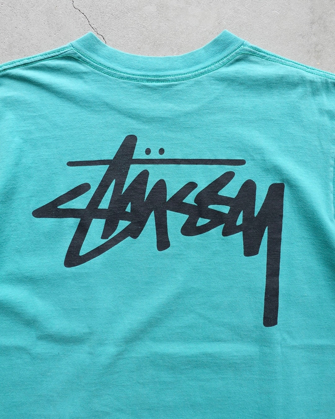 90s Stussy T-Shirt Tiffany Blue / Made in USA